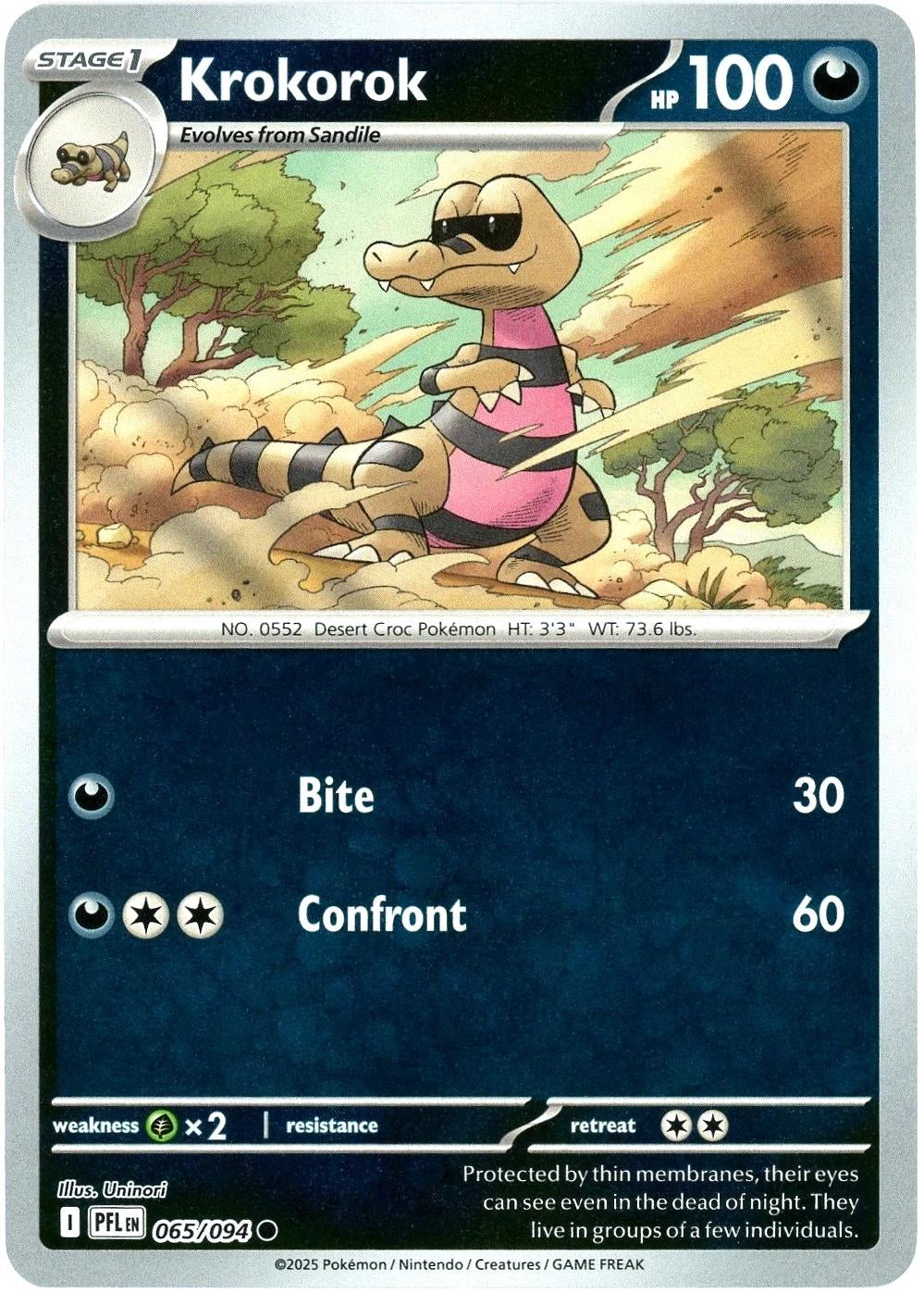 Phantasmal Flames Krokorok #065/94 Reverse Holo